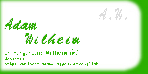 adam wilheim business card